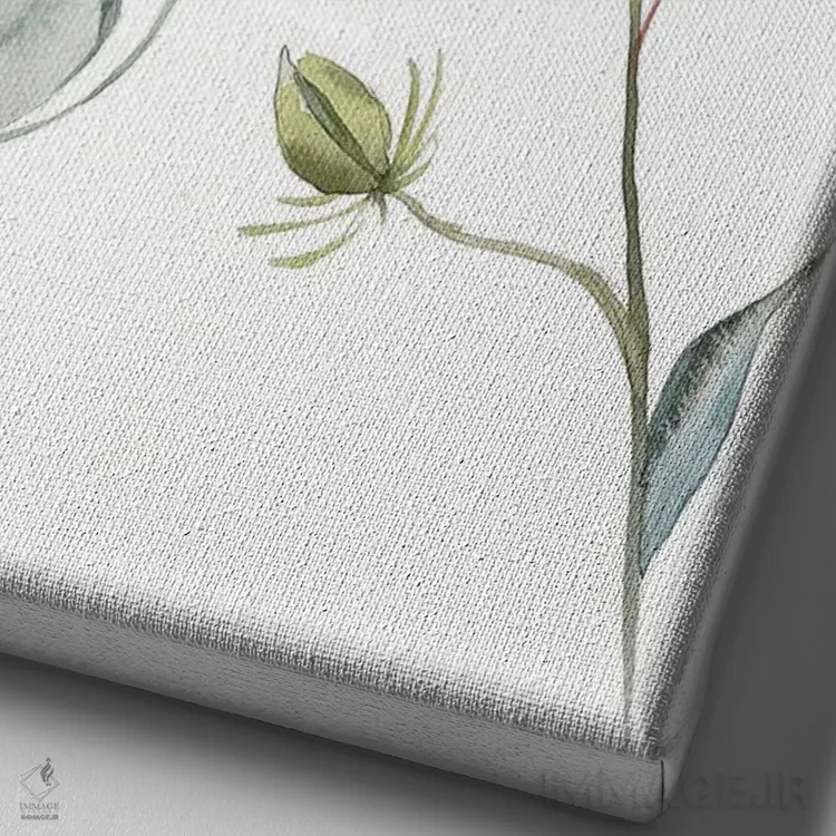 تابلو مینیمال ختمی اثر الیزابت بکر - نمای نزدیک بافت بوم