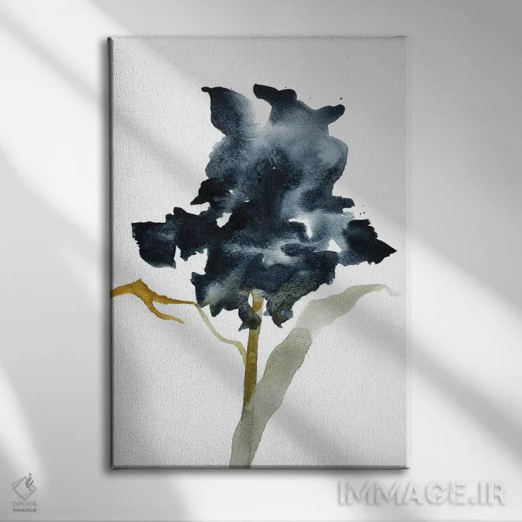 تابلو مینیمال زنبق شماره ۳ اثر الیزابت بکر - نمای روبهرو روی دیوار