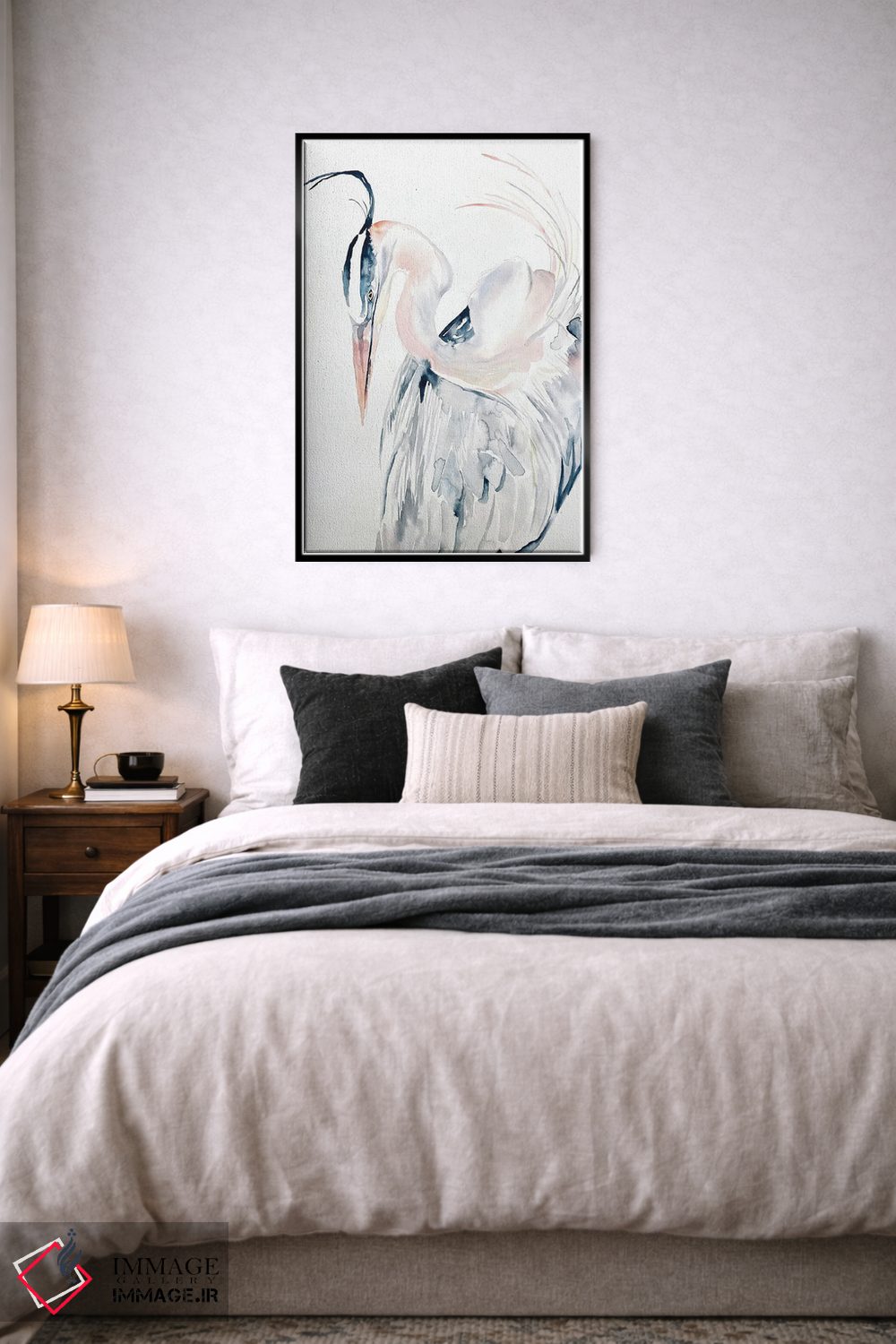 تابلو مینیمال مرغ ماهی خوار شماره ۱۳ اثر الیزابت بکر - D6B