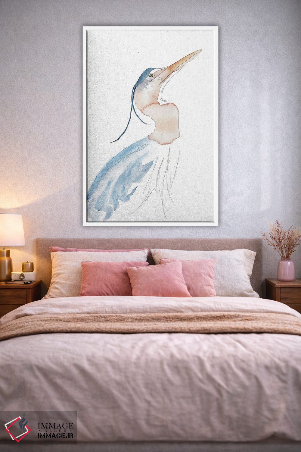 تابلو مینیمال مرغ ماهی خوار شماره ۱۵ اثر الیزابت بکر - D2W