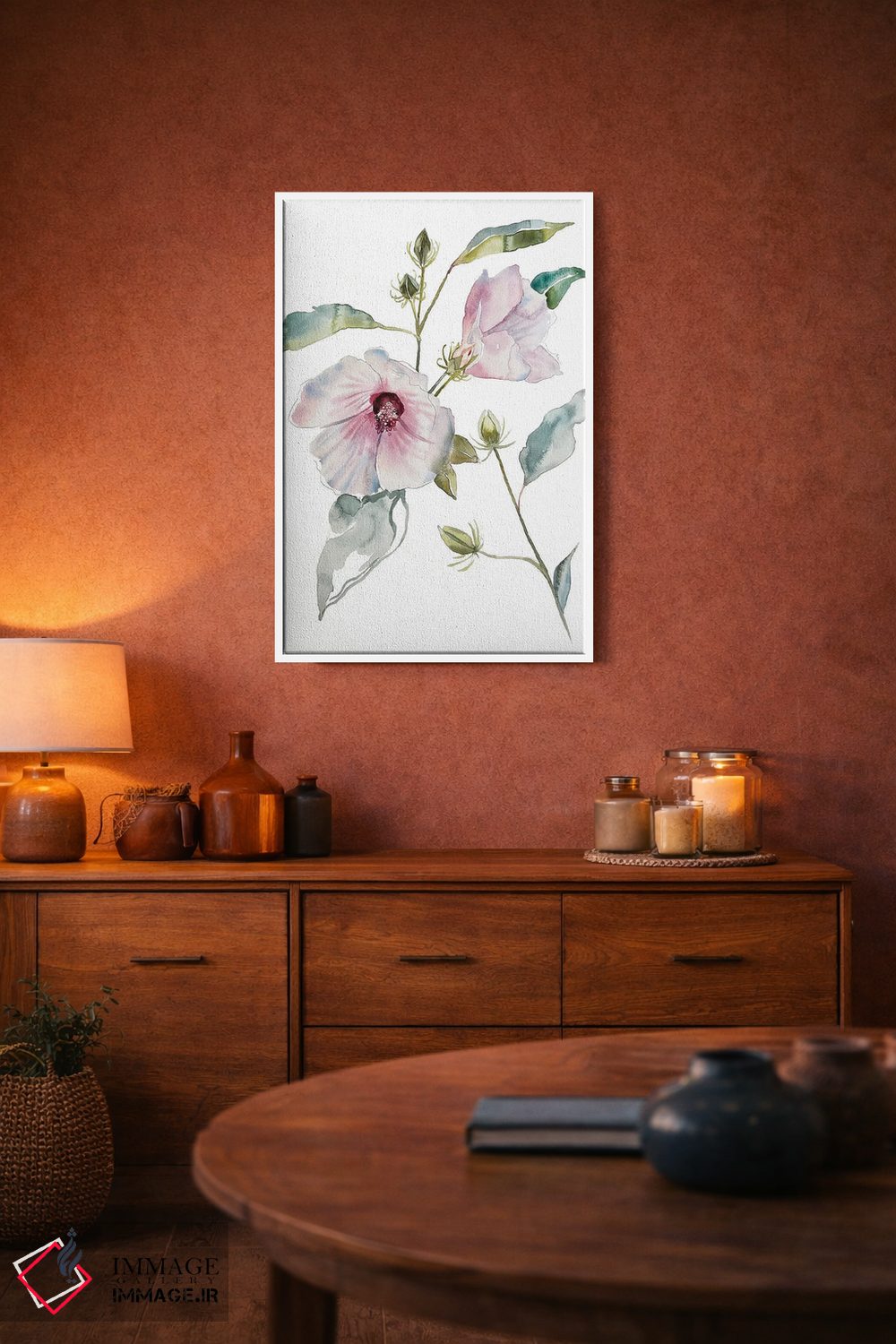 تابلو مینیمال ختمی اثر الیزابت بکر - D4W