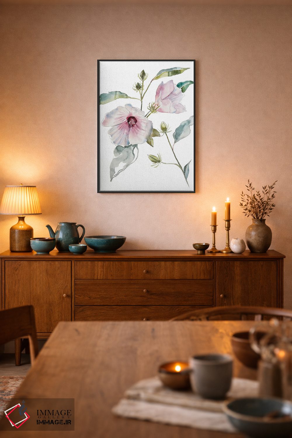 تابلو مینیمال ختمی اثر الیزابت بکر - D6B