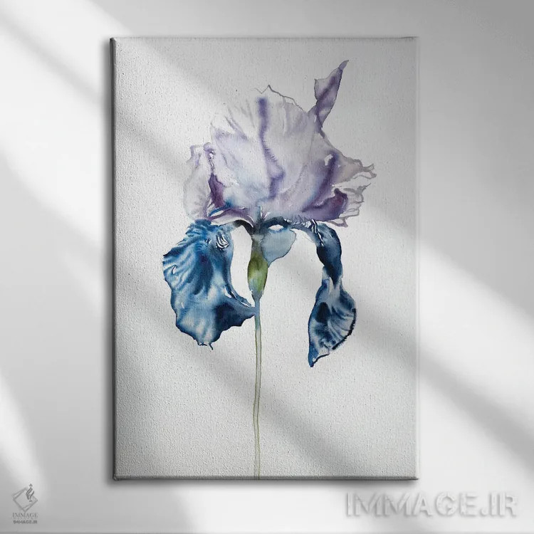 تابلو مینیمال زنبق شماره ۶۷ اثر الیزابت بکر - نمای روبهرو روی دیوار