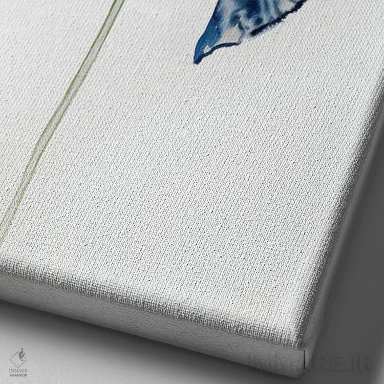 تابلو مینیمال زنبق شماره ۶۷ اثر الیزابت بکر - نمای نزدیک بافت بوم