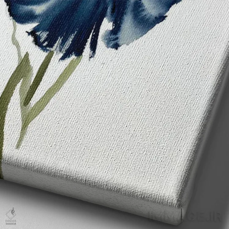 تابلو مینیمال زنبق شماره ۱۰۸ اثر الیزابت بکر - نمای نزدیک بافت بوم