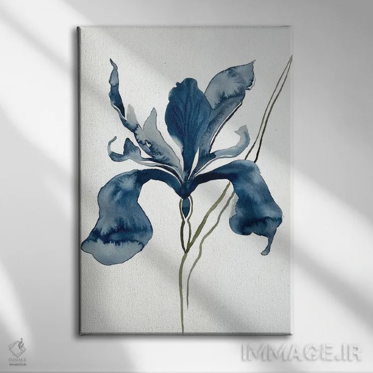 تابلو مینیمال زنبق شماره ۱۵۲ اثر الیزابت بکر - نمای روبهرو روی دیوار