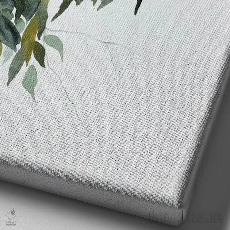 تابلو مینیمال مطالعه شاخه شماره ۵ اثر الیزابت بکر - نمای نزدیک بافت بوم