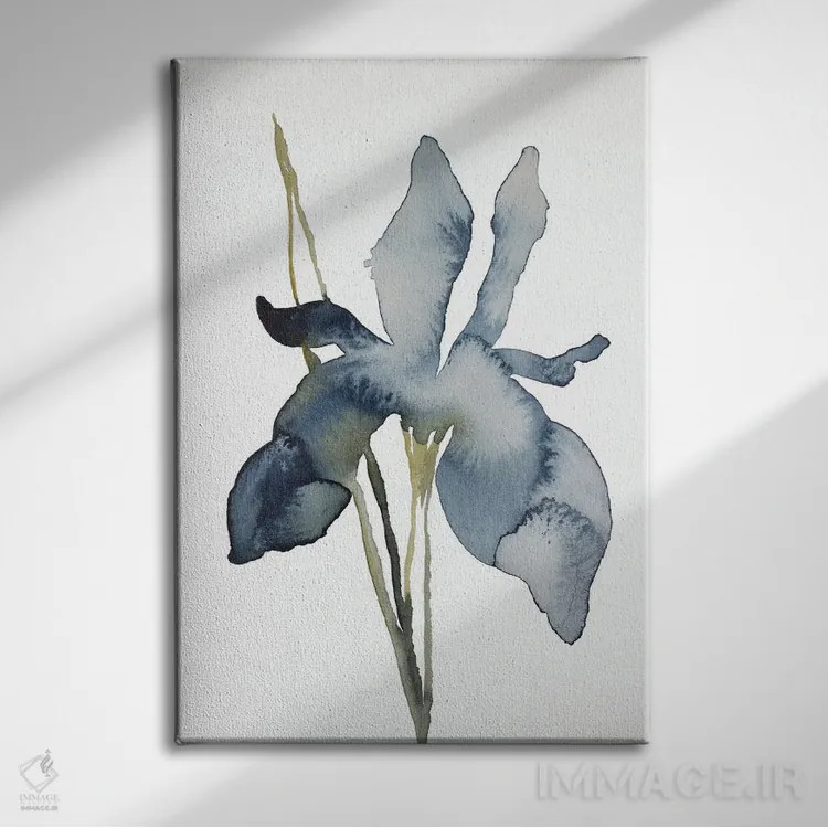 تابلو مینیمال زنبق شماره ۱۵۸ اثر الیزابت بکر - نمای روبهرو روی دیوار