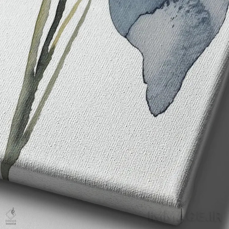 تابلو مینیمال زنبق شماره ۱۵۸ اثر الیزابت بکر - نمای نزدیک بافت بوم