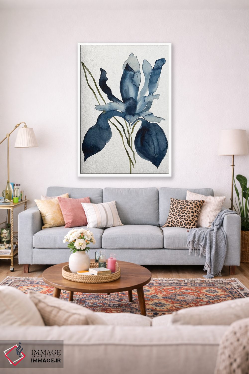 تابلو مینیمال زنبق شماره ۱۵۳ اثر الیزابت بکر - D1W