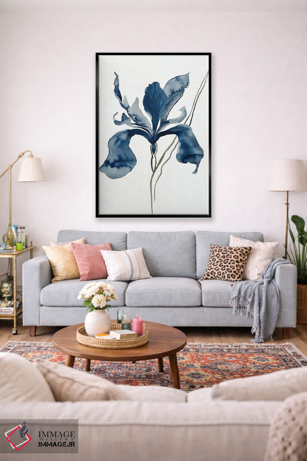 تابلو مینیمال زنبق شماره ۱۵۲ اثر الیزابت بکر - D1B