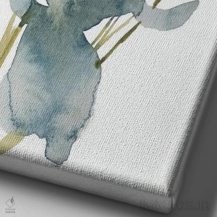 تابلو مینیمال زنبق شماره ۱۶۰ اثر الیزابت بکر - نمای نزدیک بافت بوم