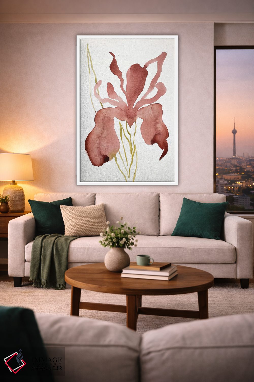 تابلو مینیمال زنبق شماره ۱۵۷ اثر الیزابت بکر - D1W