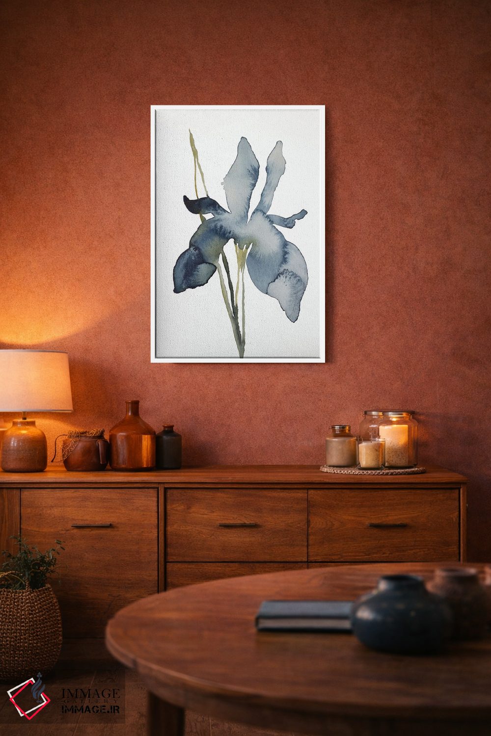 تابلو مینیمال زنبق شماره ۱۵۸ اثر الیزابت بکر - D3W