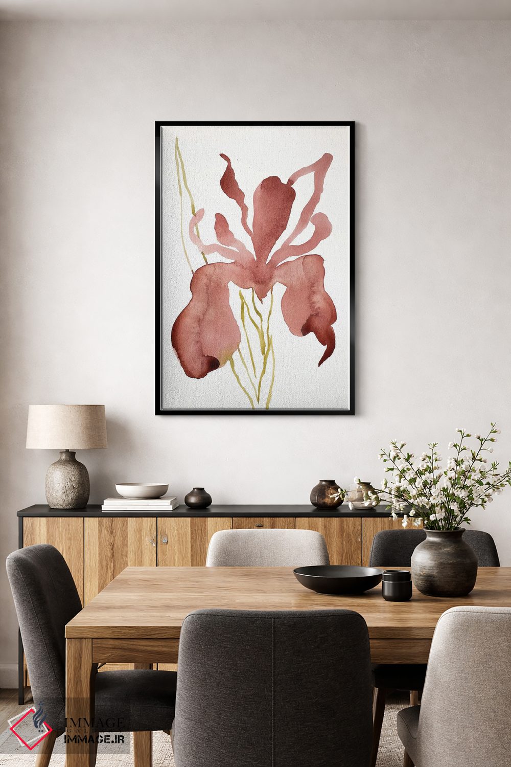 تابلو مینیمال زنبق شماره ۱۵۷ اثر الیزابت بکر - D4B