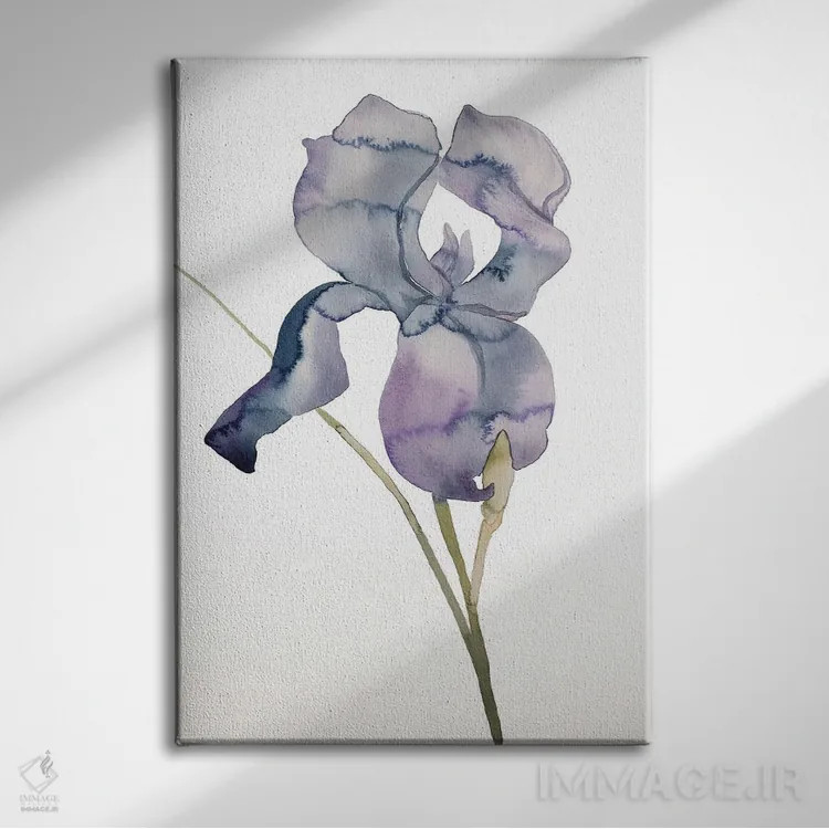 تابلو مینیمال زنبق شماره ۱۷۱ اثر الیزابت بکر - نمای روبهرو روی دیوار