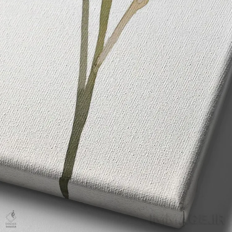 تابلو مینیمال زنبق شماره ۱۷۱ اثر الیزابت بکر - نمای نزدیک بافت بوم