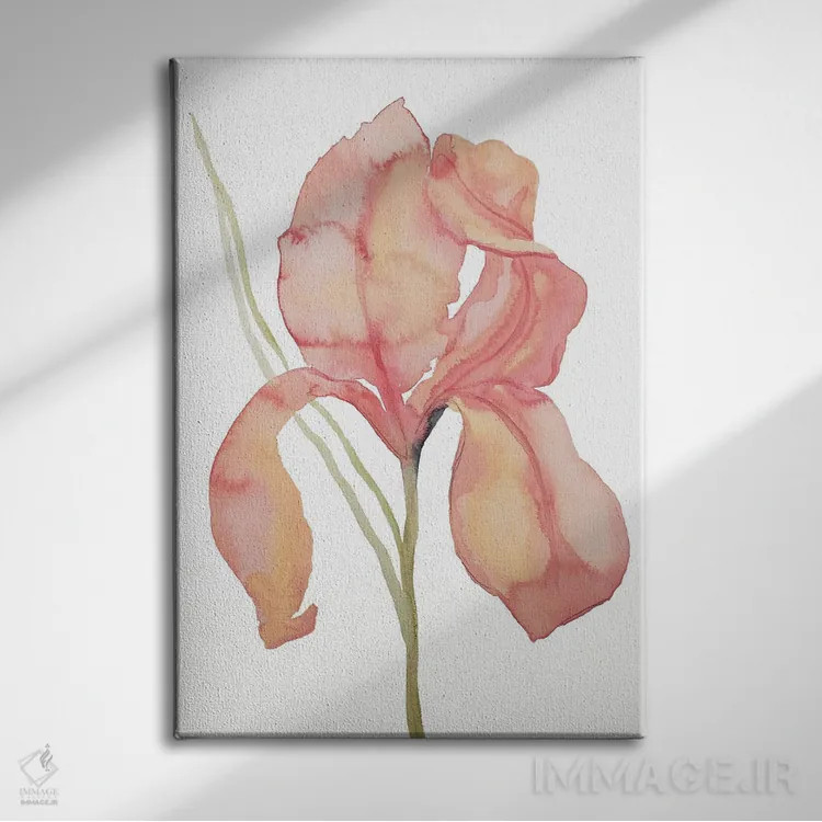 تابلو مینیمال زنبق شماره ۱۷۳ اثر الیزابت بکر - نمای روبهرو روی دیوار