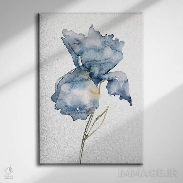 تابلو مینیمال زنبق شماره ۱۸۱ اثر الیزابت بکر - نمای روبهرو روی دیوار