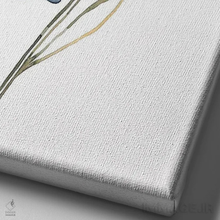 تابلو مینیمال زنبق شماره ۱۸۱ اثر الیزابت بکر - نمای نزدیک بافت بوم