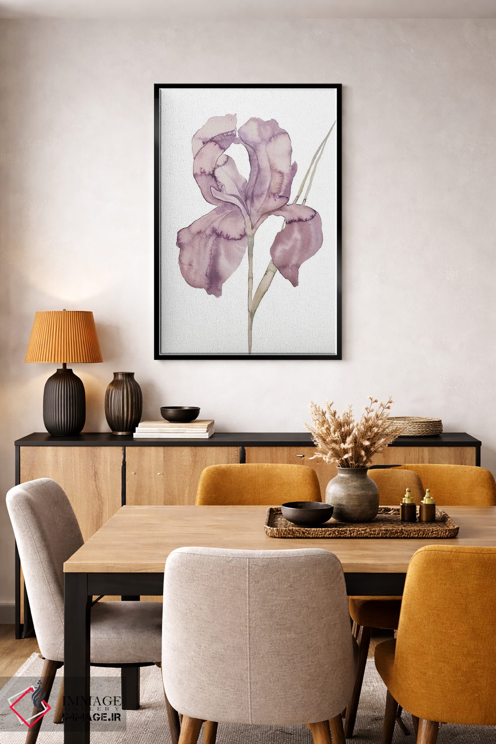 تابلو مینیمال زنبق شماره ۱۷۲ اثر الیزابت بکر - D6B