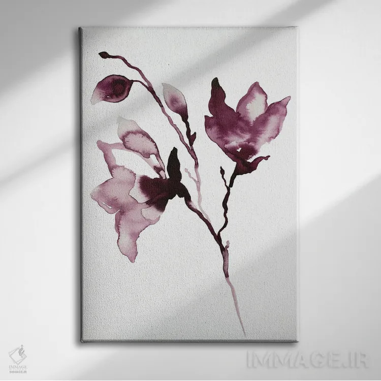 تابلو مینیمال ماگنولیا شماره ۴۲ اثر الیزابت بکر - نمای روبهرو روی دیوار