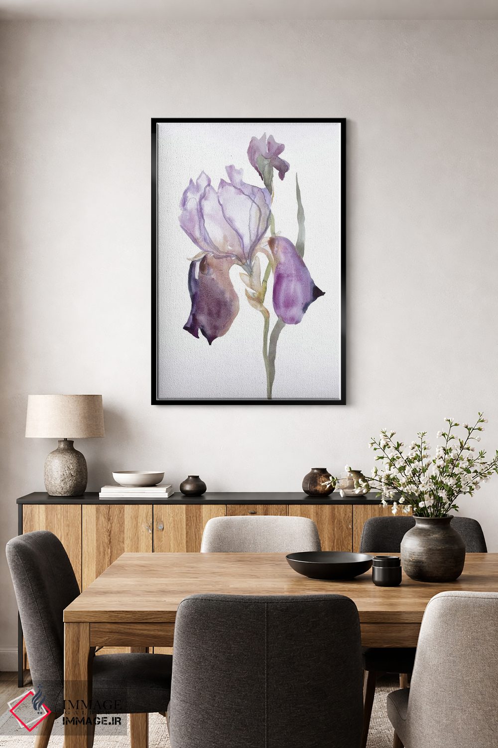 تابلو مینیمال زنبق شماره ۱۷۶ اثر الیزابت بکر - D6B