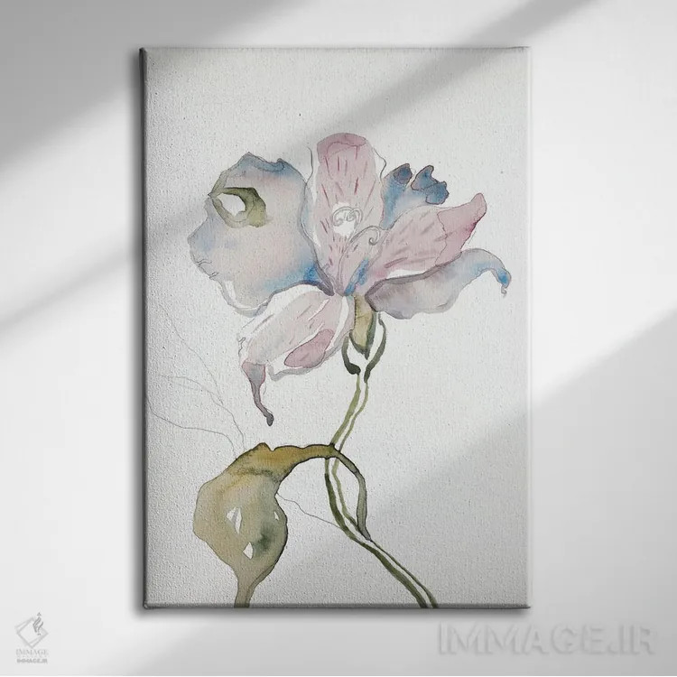 تابلو مینیمال سوسن شماره ۱۱ اثر الیزابت بکر - نمای روبهرو روی دیوار