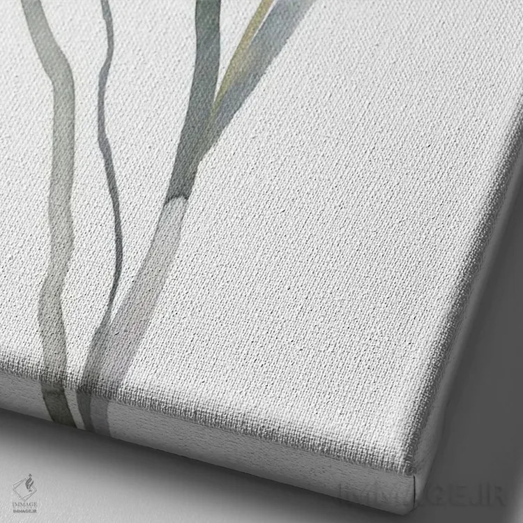 تابلو مینیمال زنبق شماره ۱۸۰ اثر الیزابت بکر - نمای نزدیک بافت بوم