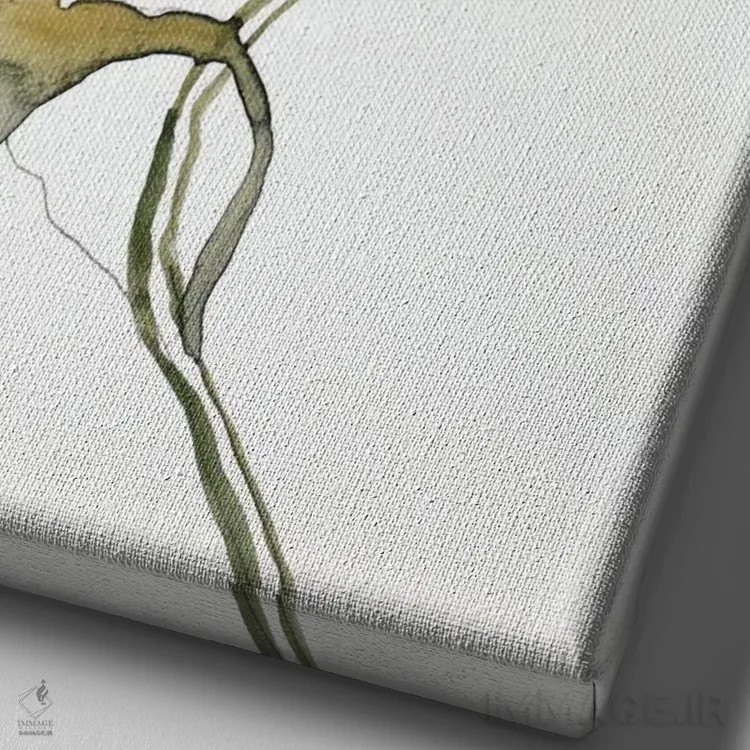 تابلو مینیمال سوسن شماره ۱۱ اثر الیزابت بکر - نمای نزدیک بافت بوم