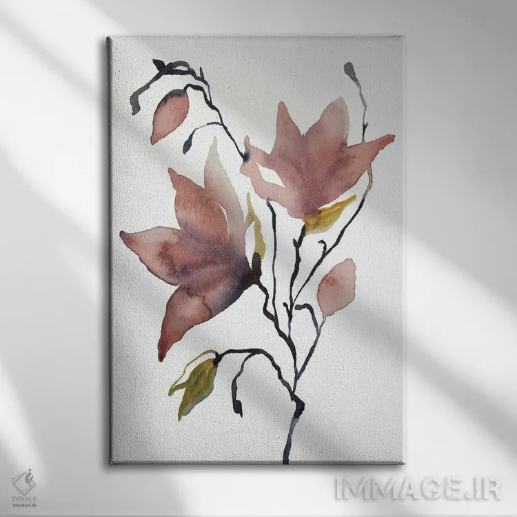 تابلو مینیمال ماگنولیا شماره ۵۵ اثر الیزابت بکر - نمای روبهرو روی دیوار
