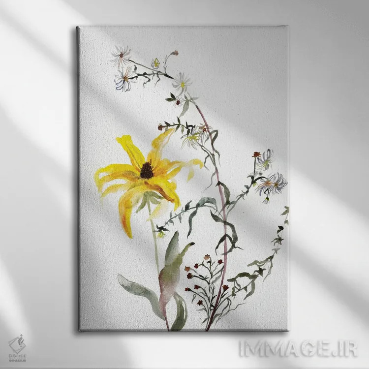 تابلو مینیمال مطالعه چمنزار شماره ۳ اثر الیزابت بکر - نمای روبهرو روی دیوار