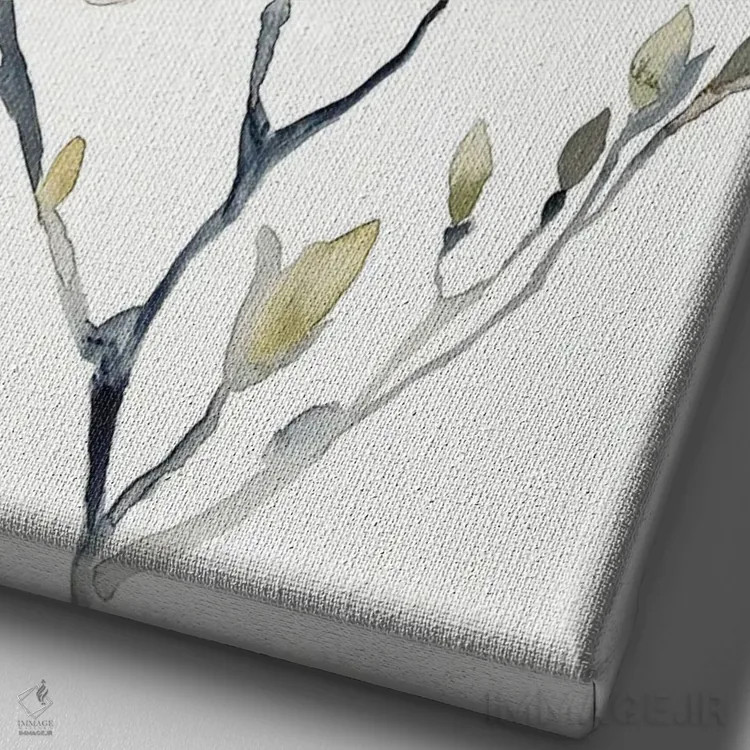 تابلو مینیمال ماگنولیا شماره ۵۲ اثر الیزابت بکر - نمای نزدیک بافت بوم