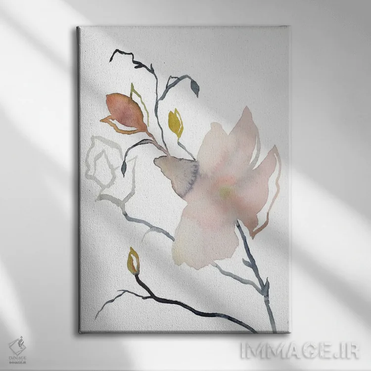 تابلو مینیمال ماگنولیا شماره ۵۴ اثر الیزابت بکر - نمای روبهرو روی دیوار