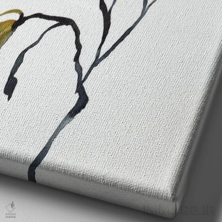 تابلو مینیمال ماگنولیا شماره ۵۵ اثر الیزابت بکر - نمای نزدیک بافت بوم