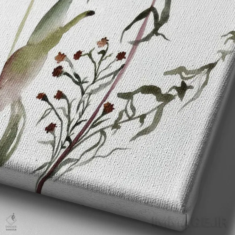 تابلو مینیمال مطالعه چمنزار شماره ۳ اثر الیزابت بکر - نمای نزدیک بافت بوم