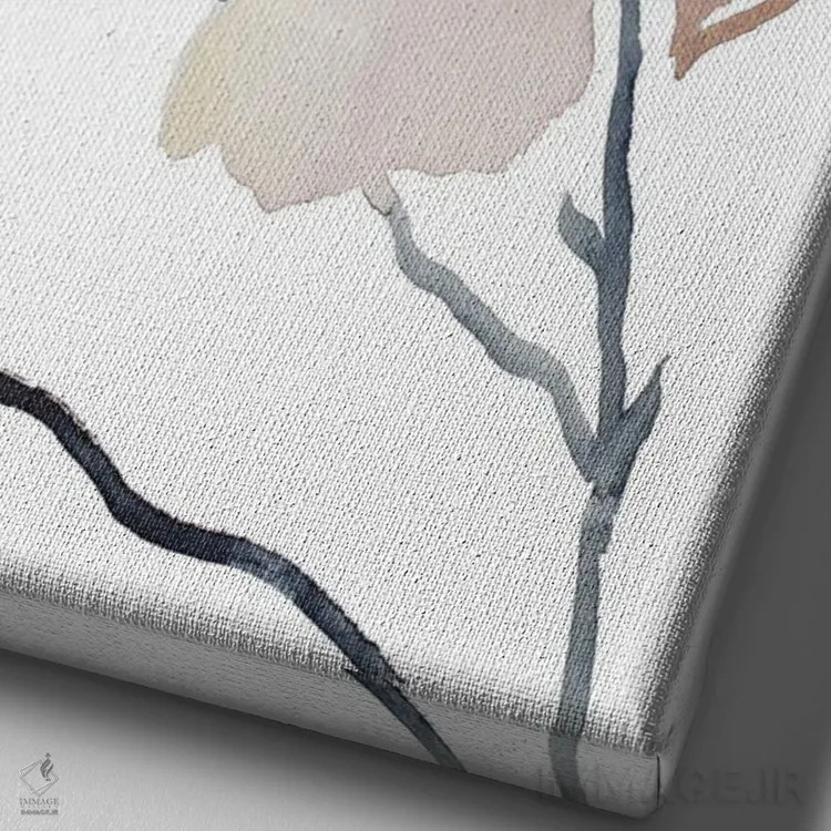 تابلو مینیمال ماگنولیا شماره ۵۴ اثر الیزابت بکر - نمای نزدیک بافت بوم