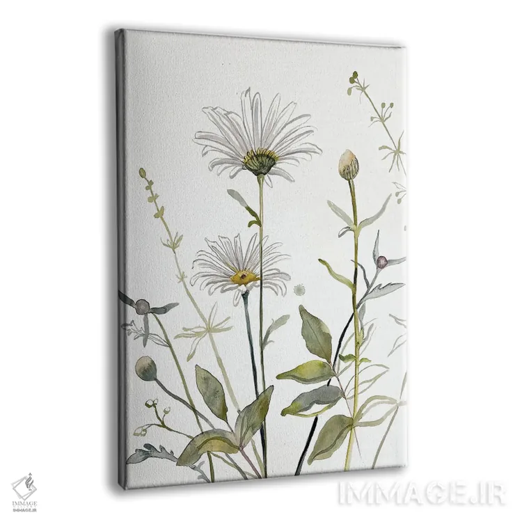 تابلو مینیمال مطالعه چمنزار شماره ۴ اثر الیزابت بکر - نمای پرسپکتیو محصول