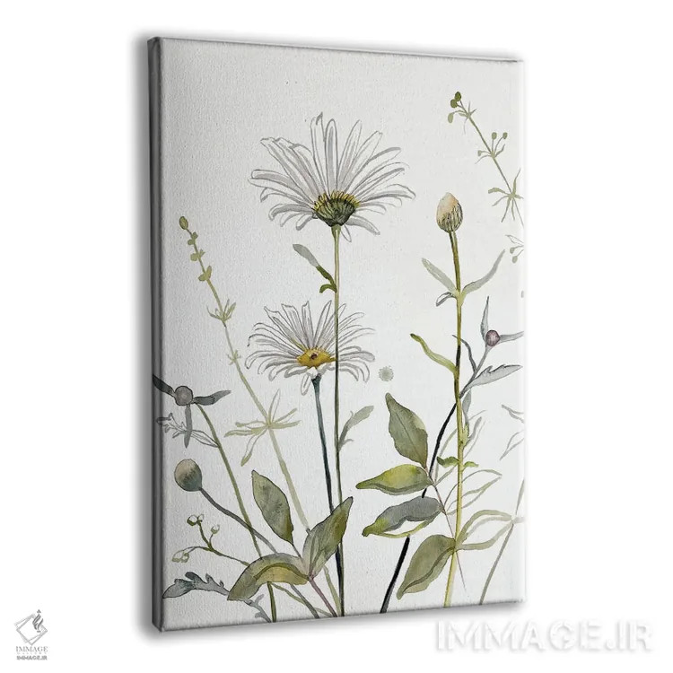 تابلو مینیمال مطالعه چمنزار شماره ۴ اثر الیزابت بکر - نمای پرسپکتیو محصول