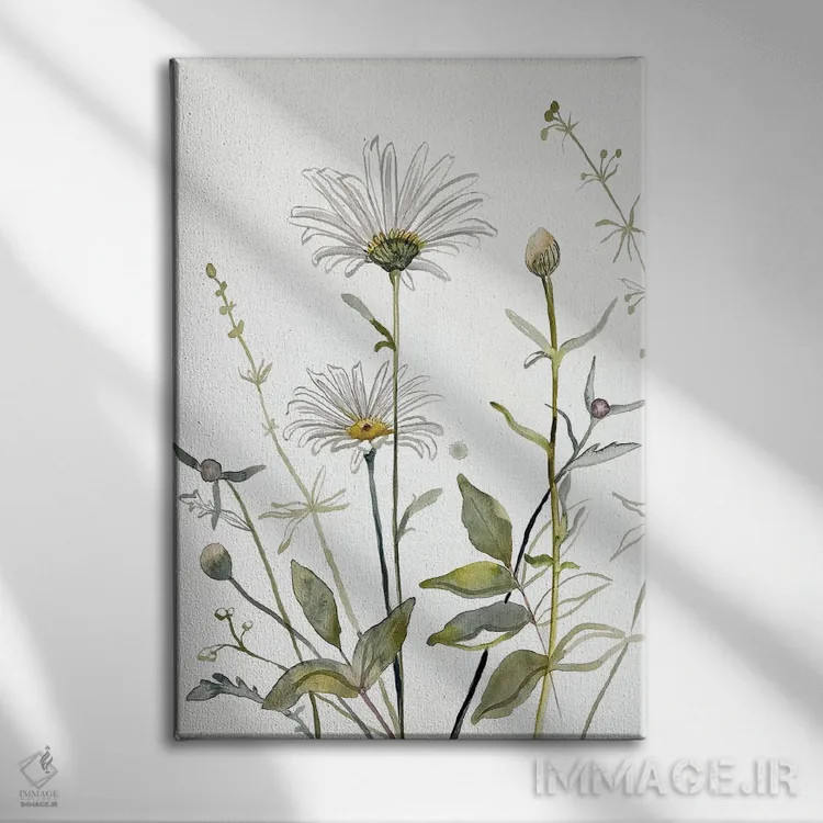 تابلو مینیمال مطالعه چمنزار شماره ۴ اثر الیزابت بکر - نمای روبهرو روی دیوار