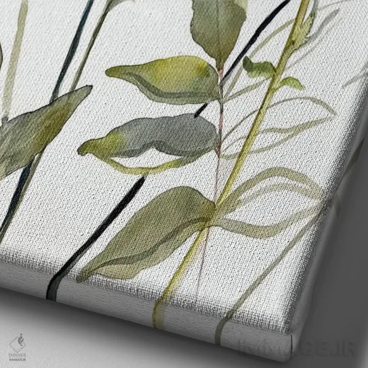 تابلو مینیمال مطالعه چمنزار شماره ۴ اثر الیزابت بکر - نمای نزدیک بافت بوم