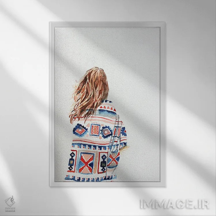 تابلو مینیمال از روشنایی و وجود اثر الیزابت بکر - نمای قابدار سفید