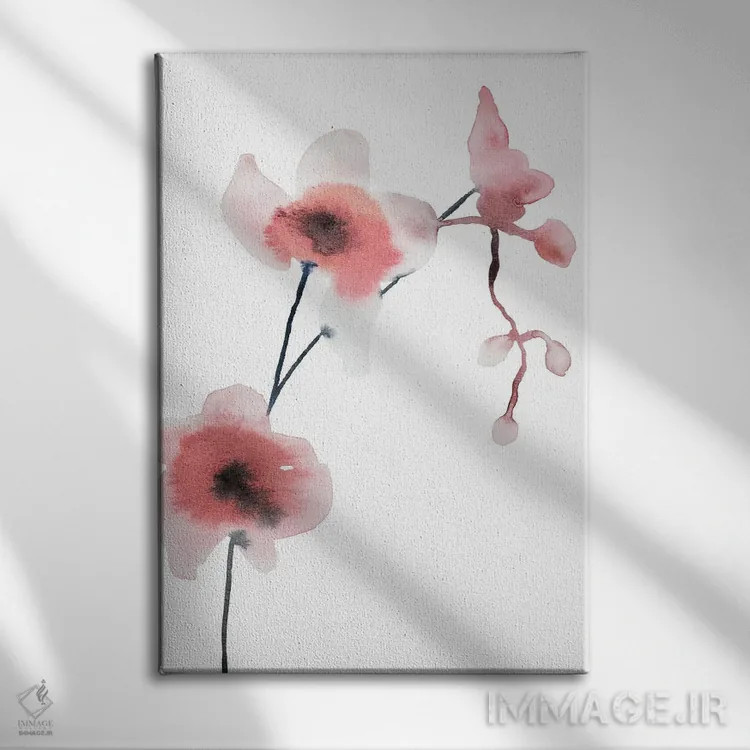 تابلو مینیمال ارکیده شماره ۱ اثر الیزابت بکر - نمای روبهرو روی دیوار