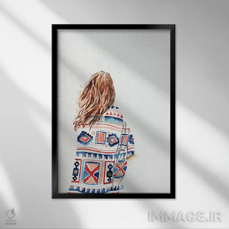 تابلو مینیمال از روشنایی و وجود اثر الیزابت بکر - نمای قابدار مشکی