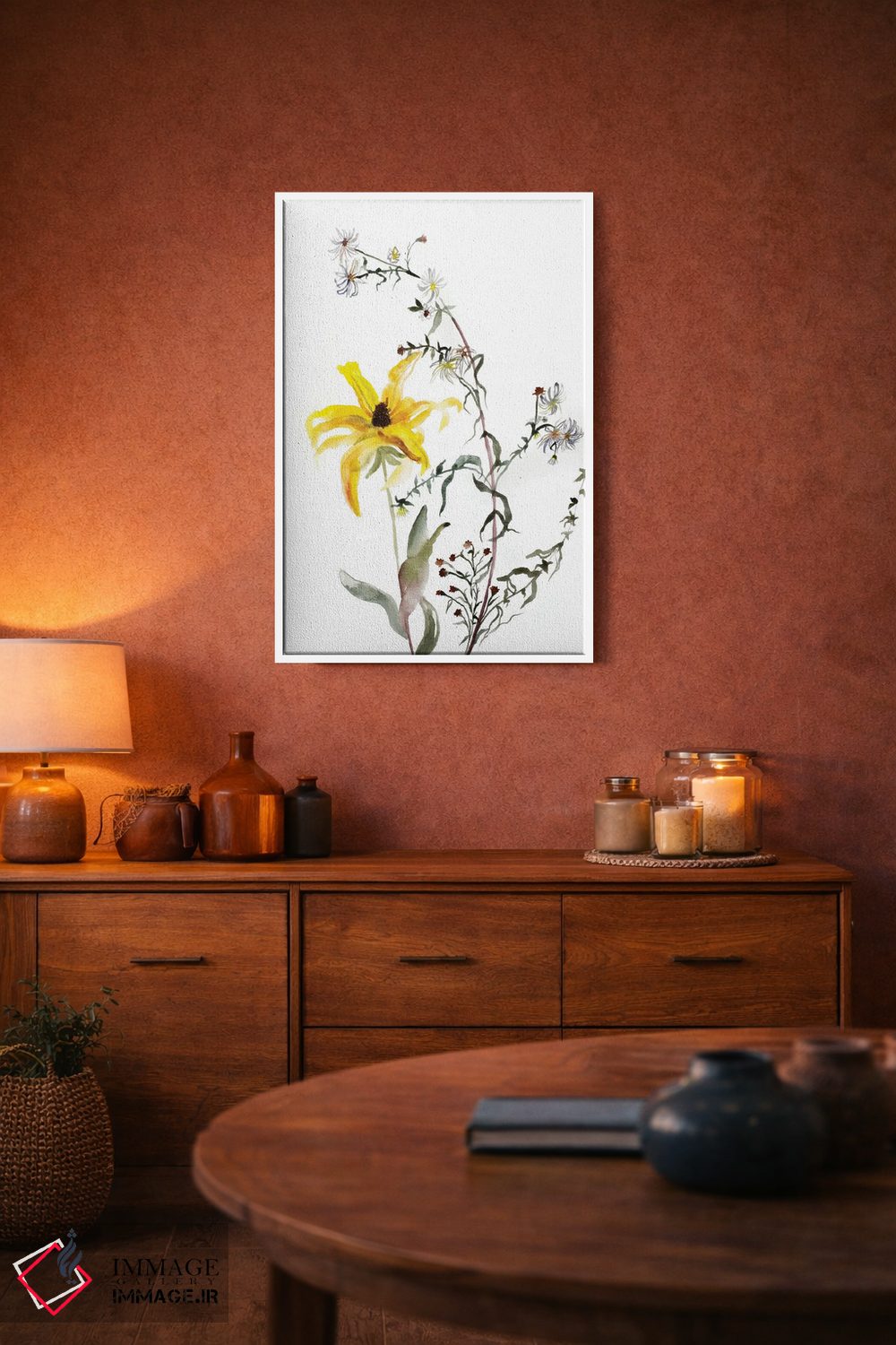 تابلو مینیمال مطالعه چمنزار شماره ۳ اثر الیزابت بکر - D2W