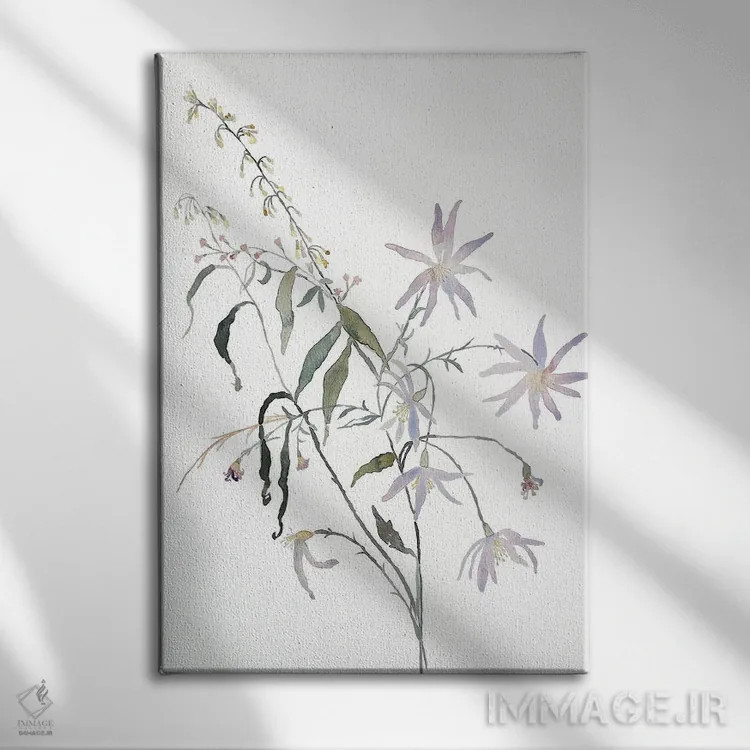 تابلو مینیمال مطالعه چمنزار شماره ۵ اثر الیزابت بکر - نمای روبهرو روی دیوار