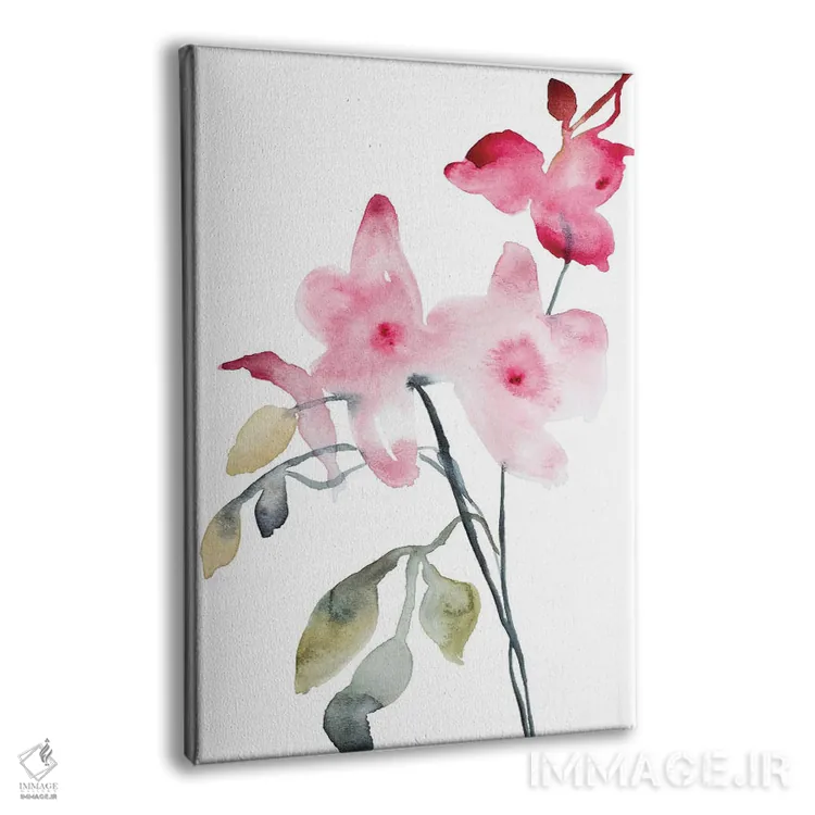تابلو مینیمال ارکیده شماره ۴ اثر الیزابت بکر - نمای پرسپکتیو محصول