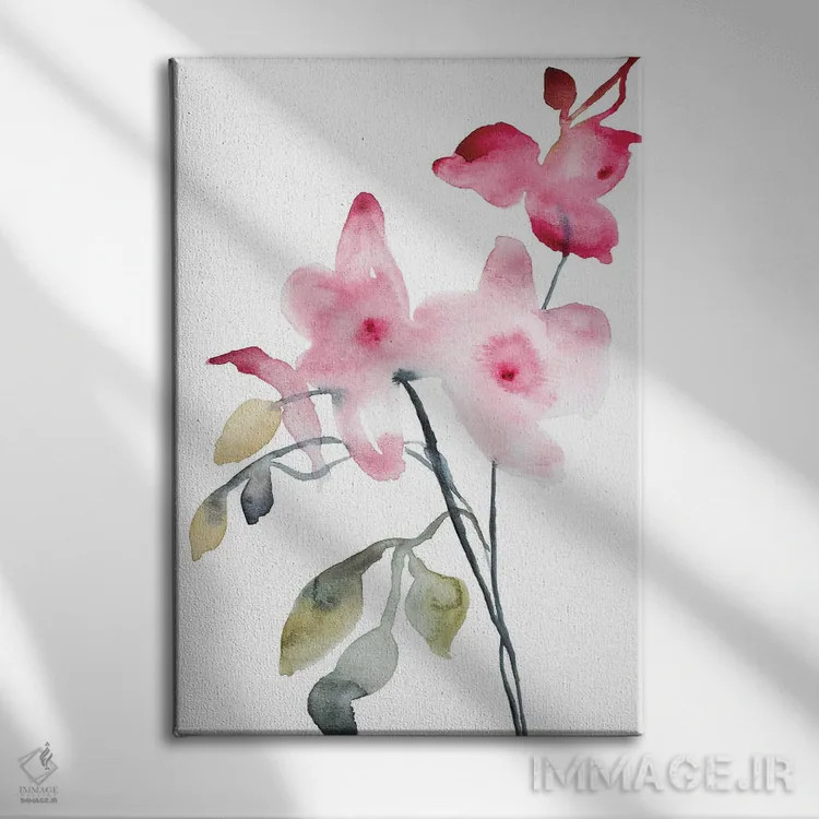 تابلو مینیمال ارکیده شماره ۴ اثر الیزابت بکر - نمای روبهرو روی دیوار