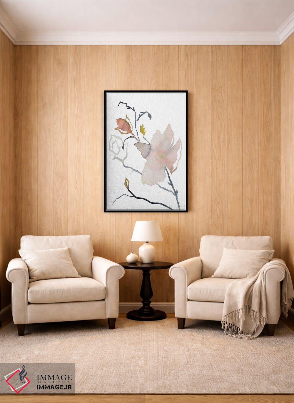 تابلو مینیمال ماگنولیا شماره ۵۴ اثر الیزابت بکر - D3B