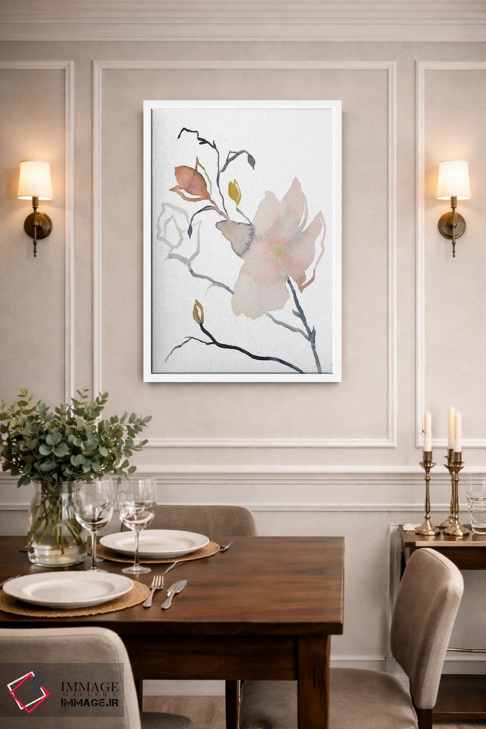 تابلو مینیمال ماگنولیا شماره ۵۴ اثر الیزابت بکر - D1W